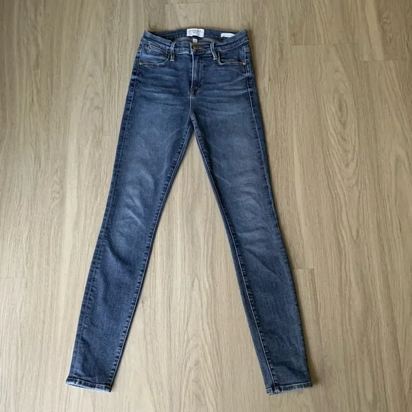 FRAME Le High Skinny Stretch Pelton Jeans Sz 25 - Picture 3 of 10